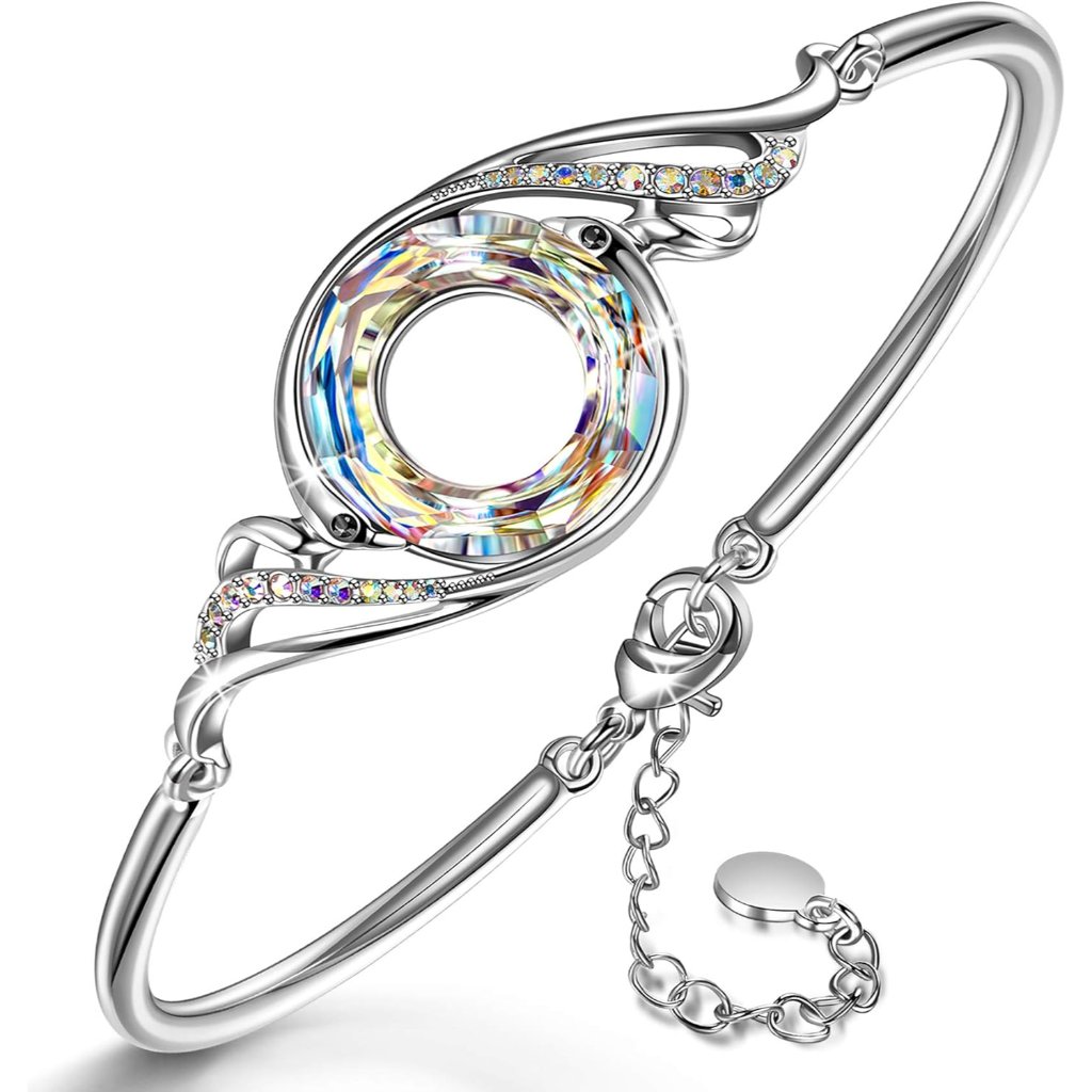 Rise From The Ashes" Phoenix Bracelet Made With Crystals From Austria, Adjustabl